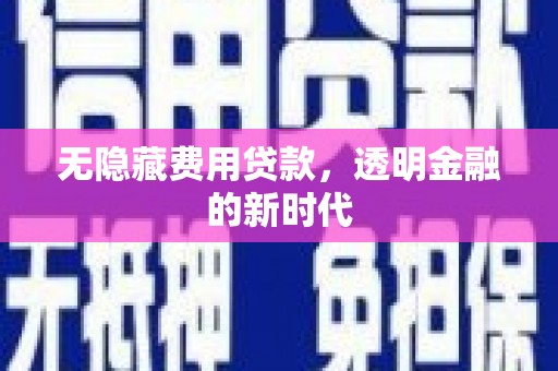 息县无隐藏费用贷款，透明金融的新时代