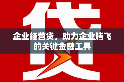 息县企业经营贷，助力企业腾飞的关键金融工具