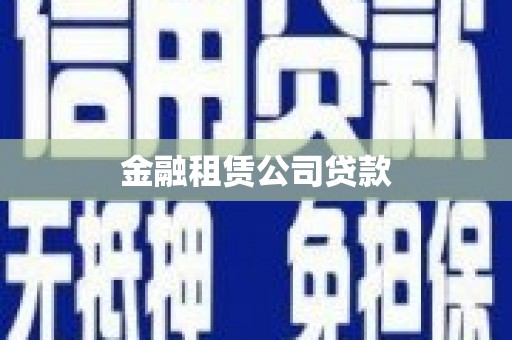 息县金融租赁公司贷款