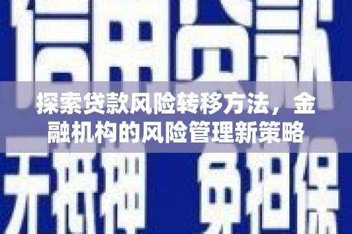 息县探索贷款风险转移方法，金融机构的风险管理新策略