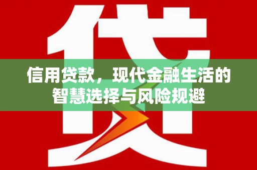 息县信用贷款，现代金融生活的智慧选择与风险规避