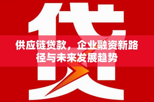 息县供应链贷款，企业融资新路径与未来发展趋势