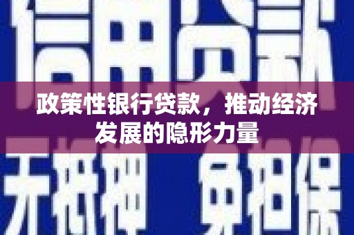 息县政策性银行贷款，推动经济发展的隐形力量