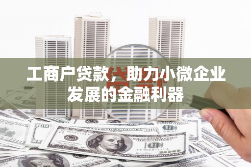 息县工商户贷款，助力小微企业发展的金融利器