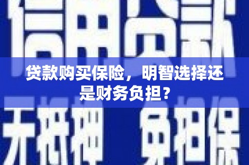 息县贷款购买保险，明智选择还是财务负担？