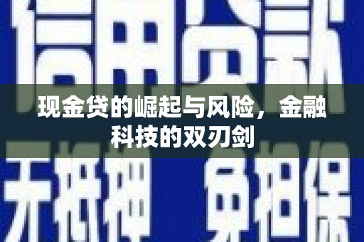 息县现金贷的崛起与风险，金融科技的双刃剑
