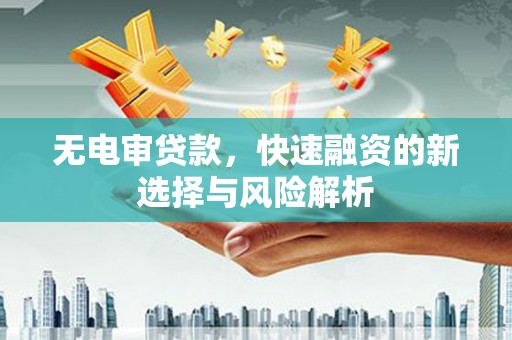 息县无电审贷款，快速融资的新选择与风险解析