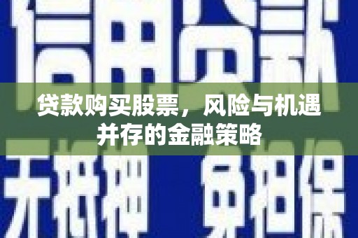 息县贷款购买股票，风险与机遇并存的金融策略