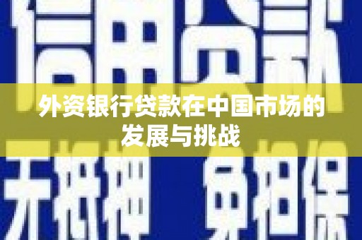 息县外资银行贷款在中国市场的发展与挑战