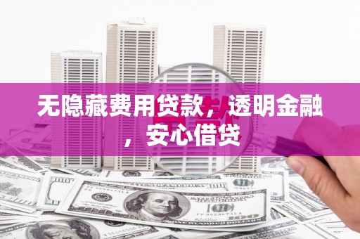 息县无隐藏费用贷款，透明金融，安心借贷