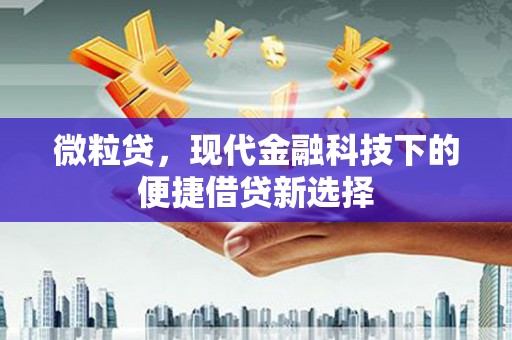 息县微粒贷，现代金融科技下的便捷借贷新选择