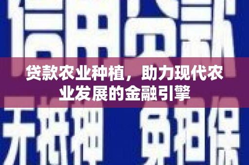 息县贷款农业种植，助力现代农业发展的金融引擎
