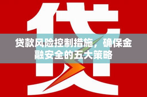 息县贷款风险控制措施，确保金融安全的五大策略