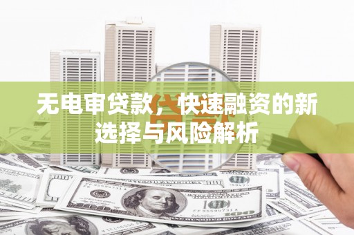 息县无电审贷款，快速融资的新选择与风险解析
