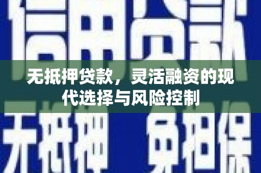 息县无抵押贷款，灵活融资的现代选择与风险控制