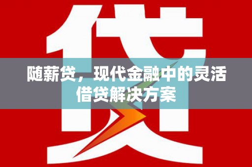 息县随薪贷，现代金融中的灵活借贷解决方案