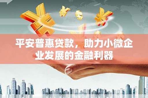 息县平安普惠贷款，助力小微企业发展的金融利器