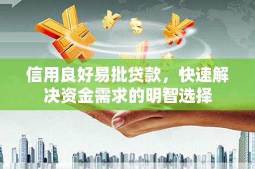 息县信用良好易批贷款，快速解决资金需求的明智选择