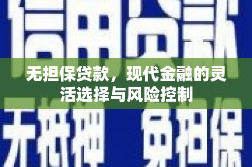 息县无担保贷款，现代金融的灵活选择与风险控制