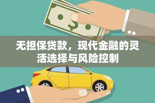 息县无担保贷款，现代金融的灵活选择与风险控制