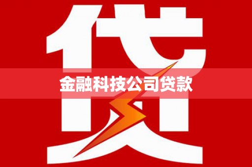 息县金融科技公司贷款