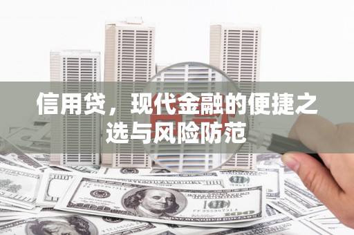 息县信用贷，现代金融的便捷之选与风险防范