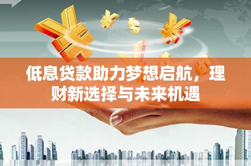 息县低息贷款助力梦想启航，理财新选择与未来机遇